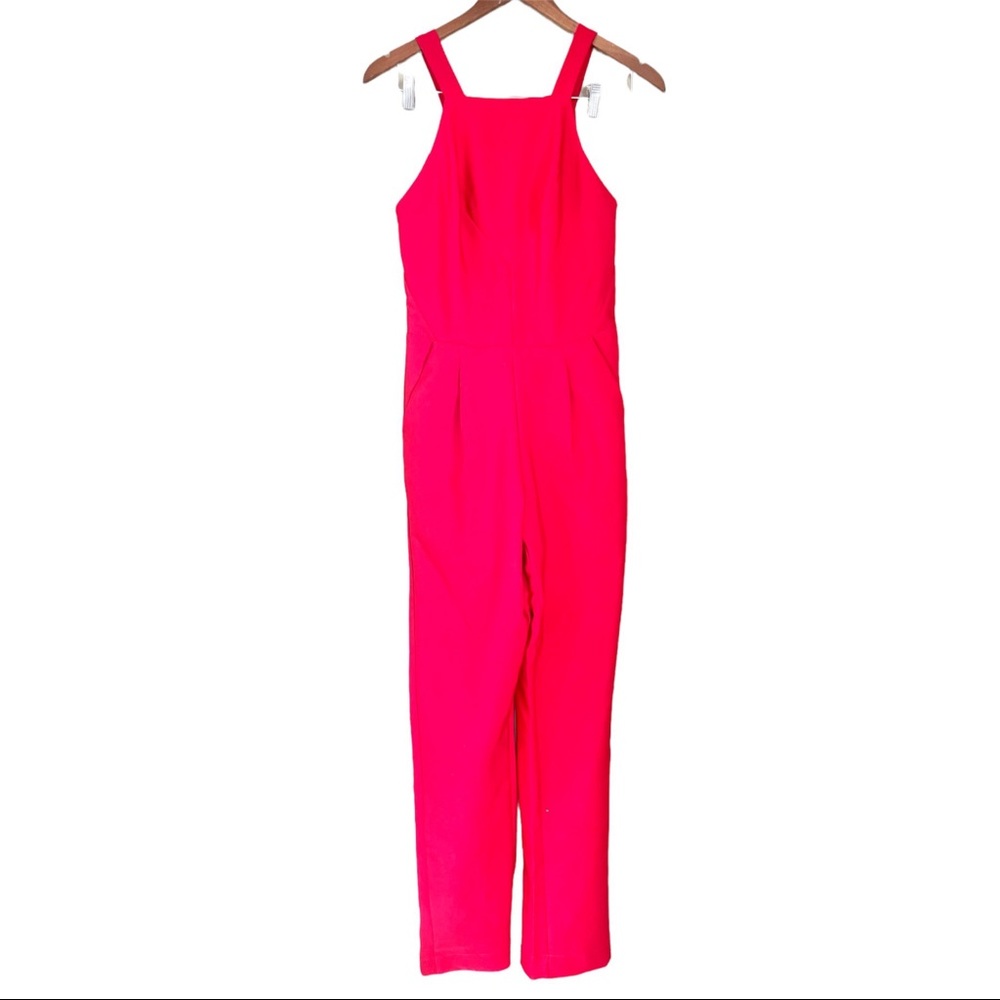 ❤️5/$25 Miss Fiori High Neck Jumpsuit Red Size Small Dressy Bold Formal Holidays